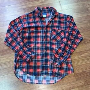 Vintage Repage Red/Black Plaid Flannel Shirt Large